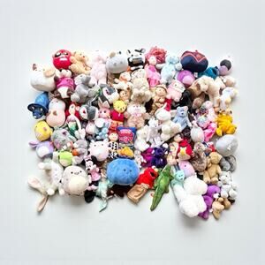 Lot of 80+ Assorted Kids Stuffed Animals Plush Small & Medium